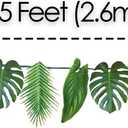 Tropical Palm Leaf Garland Party Decorations, Length 2.6M, 8.5 FT, Green