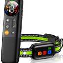 Vibrating Dog Training Collar No Shock with Remote, Beep & Vibration Only, 3300ft Long Range, Waterproof Rechargeable Collar with Safety Lock, No Prongs, Adjustable Fit for Dogs 20–120 lbs