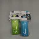 Chicco Flip-Top Straw Cup 9oz | Insulated Toddler Sippy Cup with Soft Silicone Straw | No-Spill Valve | Easy-Clean | BPA-Free | 2pk | For Ages 12+ Months | Green Play/Teal