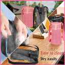 Water Bottle Holder with Strap, Premium Water Bottle Carrier with Strap Easy Clean, Light Water Bottle Carrier Bag, Water Bottle Holder with Pocket for Hiking, Walking, Travel