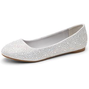 DREAM PAIRS Women's Sole-Shine Rhinestone Ballet Flats Shoes (Size: 8.5) DREAM PAIRS Women's Sole-Shine Rhinestone Ballet Flats Shoes (Size: 8.5)