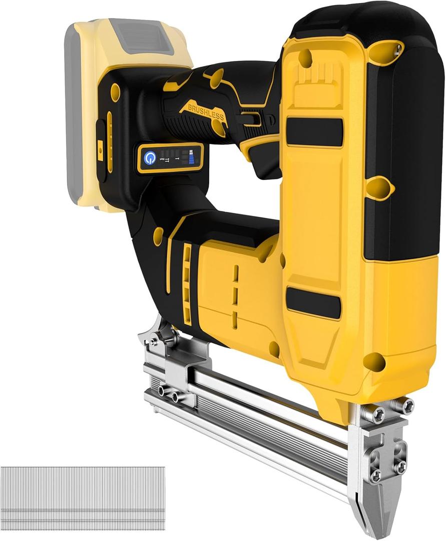 18 Gauge Cordless Brad Nailer for Dewalt 20V MAX Battery, Nail Gun with 1000 Nails for Woodworking, Framing & Home Improvement (No Battery)