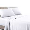 Royal Tradition Solid 300 Thread Count, 100 Percent Cotton 3PC Twin Extra Long XL Bed Sheets Set with Deep Pockets, White