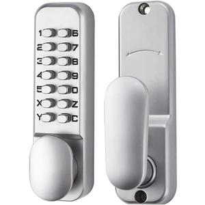 Mechanical Keyless Door Lock 6 Code Latch Lock 2-3/8'' and 2-3/4'', Suitable for Home Entry Hotel Office Studio Warehouse Archives