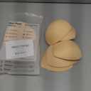 Bra Inserts 4 Pairs, Sports Bra Pads Inserts for Women, Sew in Bra Cups for Dresses, Bathing Suit Inserts (Large, Beige)