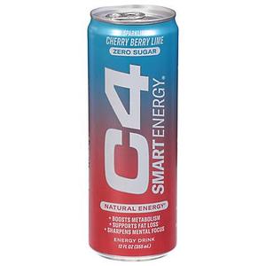 C4 Sugar Free Energy Drink, Cherry Berry Lime | Performance Fuel | Nootropic Brain Booster | 12 Oz - 12 Pack  (EXP 08/03/26)
