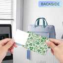 3 Pack Luggage Tags,St.Patrick's Day Shamrock PU Leather Luggage Tags for Suitcase,Name ID Labels with Privacy Cover Suitcases and Metal Loop for Bag Suitcase