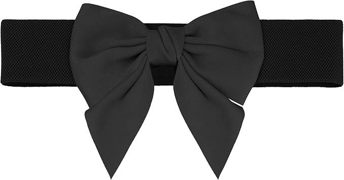 Women's Plus Size Elastic Wide Belt Dress Bowknot Waistband Decoration Fashion Versatile Belts