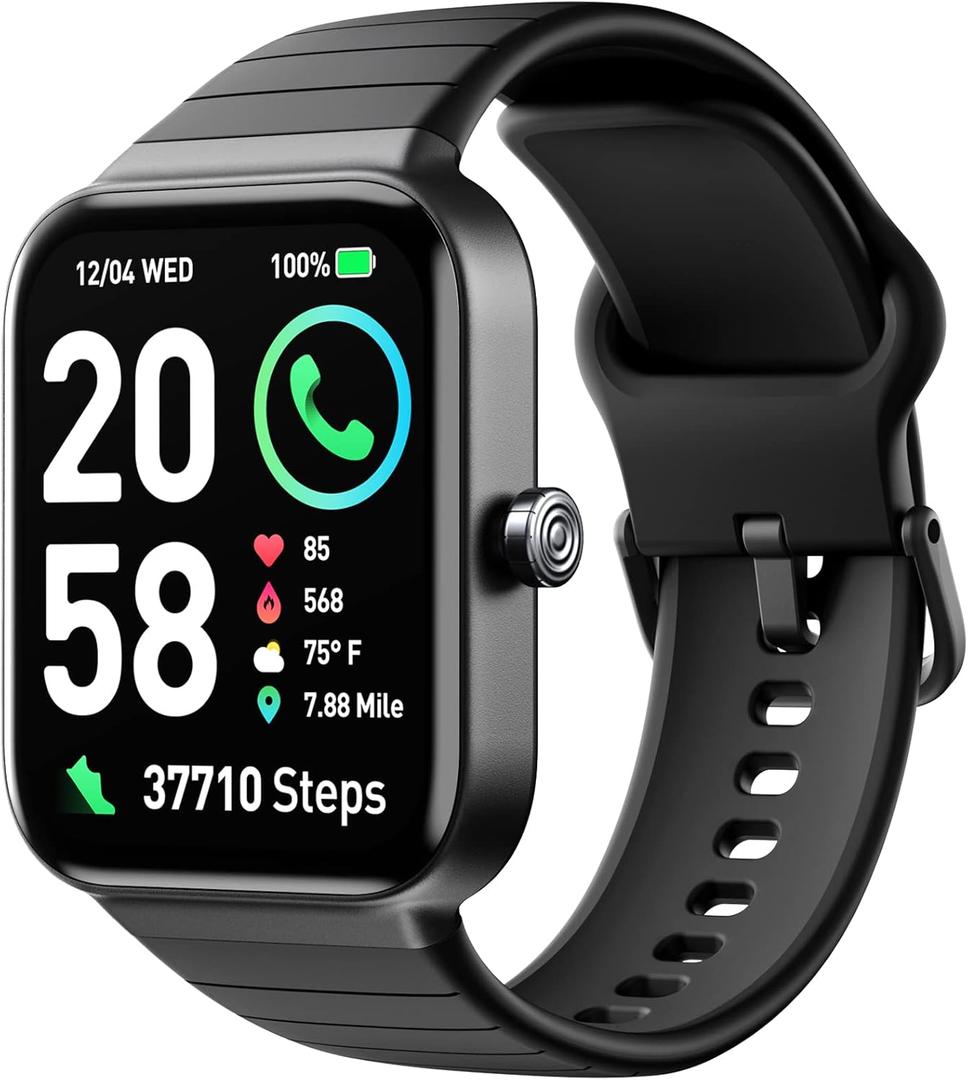 Fitpolo Smart Watch for Men Women,1.8 Touchscreen, Bluetooth Call, Alexa Built-in,24/7 Heart Rate, SpO2 Monitor, Step Counting, Sleep Tracking,IP68 Waterproof Fitness Tracker Watch for Android iPhone