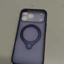 Magnetic for iPhone 17 Pro Max Case with Stash Stand, Military Grade & Full Camera Protection, Compatible with MagSafe, Anti-Slip, Translucent Matte (Blue)