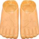 Cabilock 2 Pairs Large Feet Slippers Giant Foot Costume Props for Halloween Masquerade Cosplay Party Comfortable Slip-on Funny Footwear for Adults