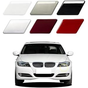 Goholy Car Front Bumper Headlight Washer Cover Compatible with BMW 3 Series E90 E91 2009 2010 2011Headlight Washer Nozzles Cover 61677211209 61677211210 Water Spray Cover Sliver Left