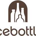 nicebottles Clear Glass Beverage/Sauce Bottles, 12 Oz, Black Caps - Case of 12