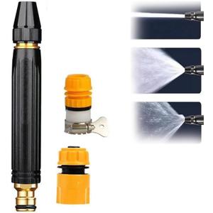 High-Pressure Water Gun Nozzle Set - Home High-Pressure Car Wash Water Gun with Quick Connect Adapters for Garden, Lawn, and Auto Cleaning, 17x12x4cm