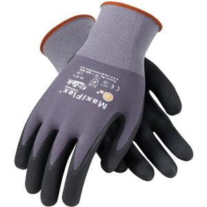 MaxiFlex 34-874 Gloves Seamless Knit Nylon Gloves with Nitrile Coated Micro-Foam Include Grip on Palm and Fingers, L