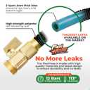 Flexi Hose Lightweight Expandable Garden Hose, 100FT -Retractable Garden Hose, Water Hose - No-Kink Flexibility, 3/4 Inch Solid Brass Fittings and Double Latex Core