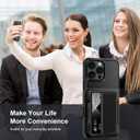 2 x Flip Wallet for iPhone 16 Pro Case Credit Cards Holder, iPhone 16 Pro Case ID Card Slot Cash Pocket Phone Cases Protective Shockproof Anti-Scratch Women Men Cover for iPhone 16 Pro 6.3 inch Black