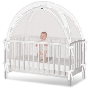 Crib Tent - Crib Net to Keep Baby in, Stop Baby from Climbing Out of Crib, Pop Up Crib Tent with Durable Breathable Net Double Zipper Strong Rods Installation Convenience