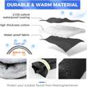 10 x 4 Pack Outdoor Faucet Covers for Winter Freeze Protection Hose Bib Covers for Winter, Water Spigot Cover Winter Insulated 8.3" x 5.9" Pipe Wrap Insulation Cover Socks Outside Faucet Freeze Protector (Black)