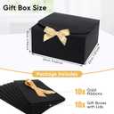 2 x YEEHONG Gift Boxes with Lids, 8x8x4 Inch Kraft Paper Gift Box with Ribbon, Bridesmaid Proposal Box for Wedding, Packaging, Present, Birthday, Cupcake (10 Pack)