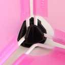 Combination Cabinet Clamps 50-Pack Plastic Frame Connectors Abs Material for Modular Closet Storage Systems Black