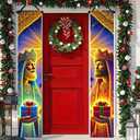 2 x Wise Man Christmas Door Banner 11.8x70.9 Inches Nativity Magi Porch Sign Vertical Hanging Religious Holiday Decoration Outdoor Front Door Entryway Christian Xmas Wall Dcor