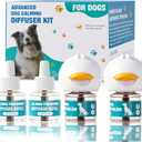 Dog Calming Diffuser, Calming Pheromones Diffuser Kit Appeasing Pheromone Diffuser to Calm (2Plug in+4Refill) for Anxiety Relief Reduce Aggression Fighting Barking Stress