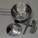 Stainless Steel Food Mill with 3 Discs – Ergonomic Rotary Hand Crank for Tomato Sauce, Applesauce, Baby Food, Mashed Potatoes, Puree & Canning