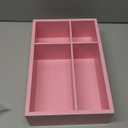 ALELION Coffee Station Organizer - Wood Countertop Accessories Organizer with Removable Dividers for Pods Condiment Syrup Tea Cups Stirrers - Pink Decor for Kitchen Coffee Bar