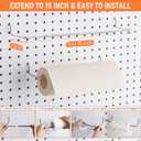 INCLY 30PCS Peg Board Organizer Accessories Kit, Pegboard Hooks Assortment with Bins, Cups, Wire Baskets and Paper Towel Holder for 1/8 and 1/4 Pegboard Garage Workbench Craft Room Organizing Tools