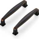 Ravinte 20-Pack Solid 3-3/4 Inch Cabinet Handles - Oil Rubbed Bronze Cabinet Pulls and Drawer Handles for Cabinets and Cupboards