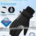 RIGWARL Waterproof Gloves for Cold Weather with 3M Thinsulate, Extreme Cold Winter Snow Glove 7 Layer Thermal Men Women/Youth (Black)