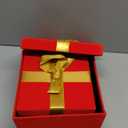 Tenceur 5 Pcs Christmas Gift Boxes Red Assorted Gift Square Boxes with Lids Velvet Gifts Box Birthday Gifts Box with Ribbon for Festival Christmas Birthday Weddings(Gold)