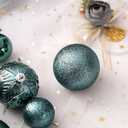 Senjie Green Shatterproof Christmas Ball Ornaments, 32 Pcs, Plastic, Wedding & Christmas, Hanging