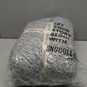 Snuggle Sac Heather Black Throw Blanket for Couch, Reversible Super Soft Micorfiber Blankets Dupes Warm Cozy Knit Fuzzy Plush Throws for Sofa, Bed, Heather Black, 50x60 inches