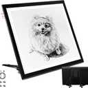 Diamond Painting Light Pad A3, 16.612.6 inchs Diamond Painting Light Board Built-in Stand. Side Buttons 9 Levels Dimming Light Table for Diamond Art Supplies