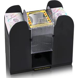 Nileole 6 Decks Automatic Card Shuffler, Battery-Operated for UNO,Phase10, Texas Hold'em, Poker, Home Card Games, Blackjack, Party Club