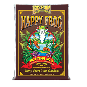 FoxFarm Happy Frog Potting Soil, 2cu ft - for Indoor/Outdoor Container Plants, Improves Root Efficiency, pH Adjusted for Optimal Nutrient Uptake - Contains Mycorrhizae and Humic Acids