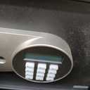 BlackSmith Home Biometric Safe 1.0 Cub - Fingerprint Recognition Box With Keys, Keypad Lock, LCD Display, Dual Alarm System - Wall Mount Cabinet for Jewelry and Valuables, Black