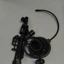 Mic Stand Desk, Table Mic Tripod Desktop Mic Stand Height Adjustable Small Microphone Stand for Desk with Pop Filter Shock Mount Mic Clip 1/4" to 5/8" Adapter for Blue Yeti Snowball