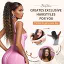Flufymooz Ponytail Extension, 26 Inch Bohemian Style Drawstring Hair Extensions for Women, Long Curly Wavy Synthetic Hairpiece Women (26 Honey Blonde with Highlights)