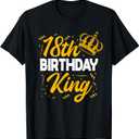 18th Birthday King Party Crown Bday Celebration T-Shirt, Small