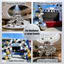 4PCS Silver Inflatable Mirror Ball Set for Events with Pump - Big Shinny Disco Balls Reusable PVC for Stage, Mall & Large Events | Also Great for Home Party, Wedding & Birthday