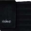Makeup Towels - Pack of 6 - Ultra Soft & Gentle Microfiber Coral Fleece Washcloth Face Make Up Remover, 13 x 13 in, Black