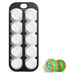 Tastyle Magnetic KPod Organizer for K Cup Coffee Pods. SelfMagnetic Coffee Pod Holder and Storage, Suitable to be Mounted on Iron Surfaces  Refrigerator (Black)