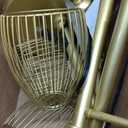 Dimmable Floor Lamp, Industrial Floor Lamps for Living Room, Gold Tree Lamp Standing Lamp Tall Lamps with 3 Elegant Teardrop Cage Head & 800 Lumens LED Bulbs for Living room Bedroom Office Dining Room (Gold-Metal Base-70 inches)