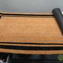 Barnyard Designs Natural Coco Coir Heavy Duty Backing Doormat - Large Cute Non-Slip Front Door Welcome Mat for Outside Entrance or Porch Entry, Brown (30x48, Border)