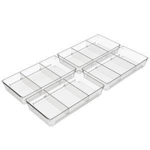 Cq acrylic Clear In Drawer Organizer Set With 12 Adjustable Size Compartments Plastic Drawer Dividers Organizer Bins for Bathroom,Bedroom,Vanity,Desk Drawer Makeup Organizer Trays,Set of 4 Cq acrylic Clear In Drawer Organizer Set With 12 Adjustable Size Compartments Plastic Drawer Dividers Organizer Bins for Bathroom,Bedroom,Vanity,Desk Drawer Makeup Organizer Trays,Set of 4