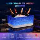15L LED Ice Bucket for Parties, Rechargeable 7-Color Changing Light Up Beverage Tub, Clear Acrylic Wine & Champagne Drink Cooler, Leakproof Party Tub for Home Bar & Outdoor Entertaining