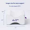 C CUSHION LAB Extra Support Orthopedic Knee Pillow for Side Sleepers - Healthy Alignment Leg Pillow for Sleeping - Hip, Pregnancy, Sciatica, & Back Pain Relief - Memory Foam Contour Wedge - Large Size